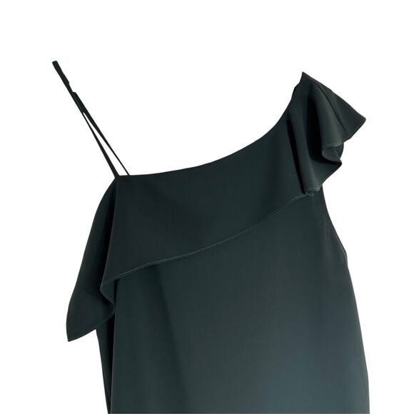 AMANDA UPRICHARD Revolve Ruffle Shoulder Little Black Dress Evening Size M - Picture 2 of 8